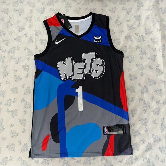 NBA Mikal Bridges Brooklyn Nets Nike Swingman #1 Jersey - Picture 2 of 6